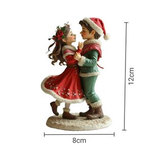 2026 nueva pareja de Navidad estatua de baile fabricante de artesanías de resina al por mayor adornos de resina personalizados regalos del Festival - Product Image 6