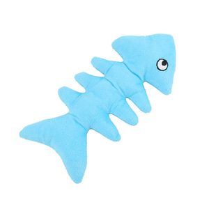 Cute Squeaky Durable Fish <strong>Bones</strong> Shape <strong>Soft</strong> Plush Pet <strong>Dog</strong> Toys Wholesale - Product Image 3