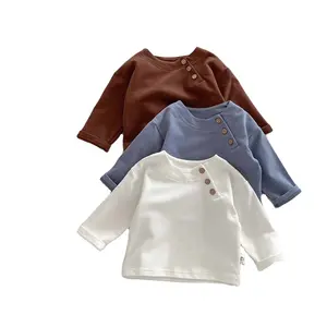 Детская одежда Весна-Осень Одежда для мальчиков и девочек детская хлопковая теплая майка с длинным рукавом