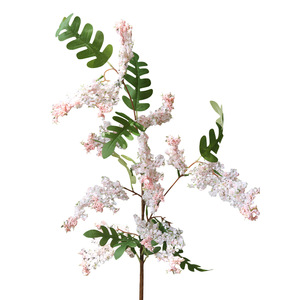 Bouquet de fleurs artificielles Yihua Floral Art, pivoines en soie blanches et roses, décoration intérieure, style moderne et simple - Product Image 5