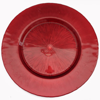 Assiette de dîner artisanale créative en verre rose irrégulier, motif soleil, plateau de service irisé pour une décoration de mariage esthétique