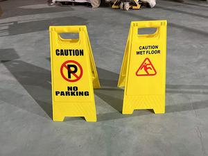 Support de panneau de signalisation routière portable jaune flexible pour entrepôt d'usine - Product Image 5