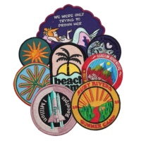 Écussons de broderie sur le thème de l'espace personnalisés vêtements patchs personnalisés à repasser sur tissu sergé broderie à coudre sur des patchs
