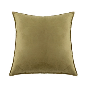 Housse de coussin et de canapé moderne carrée unie en velours hollandais avec fermeture éclair et garniture personnalisable - Product Image 6
