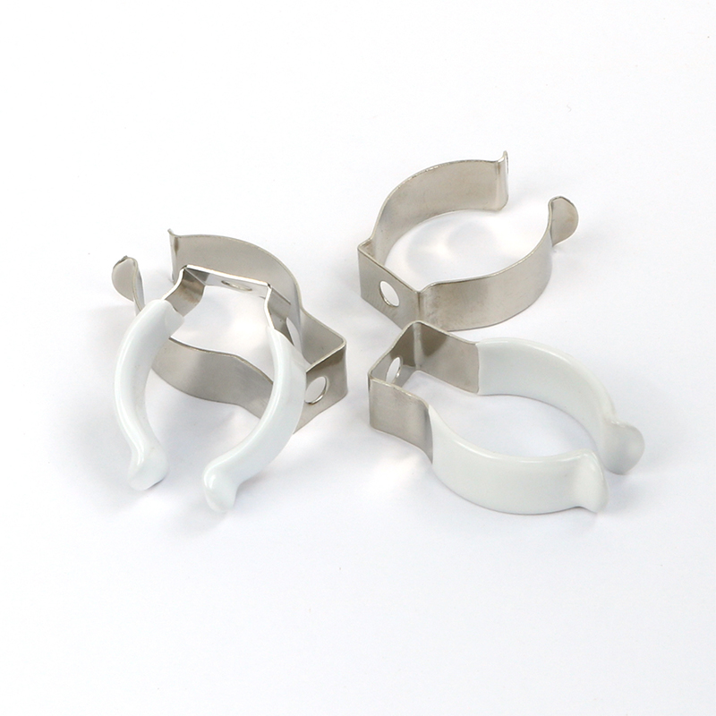 Изготовленная на заказ металлическая штамповочная деталь из нержавеющей стали, Светодиодная трубка с пружинным креплением, маленький зажим U-образной формы T8 для лампы