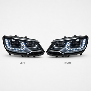 Conjunto de Faros Delanteros LED BK para Volkswagen <span class=keywords><strong>Sharan</strong></span> <span class=keywords><strong>2014</strong></span>, Actualización de Faros Delanteros con Lente de Proyector, Señal de Giro LED - Product Image 2