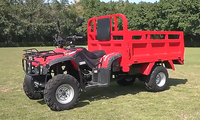 Quad agricole 4x4 homologué CE 300cc avec remorque basculante hydraulique, véhicule utilitaire 4 roues motrices pour le remorquage de marchandises agricoles