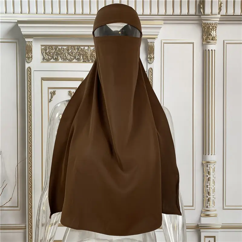 Toptan yeni Niqab müslüman nefes yüz peçe kapak mütevazı islam giyim kadınlar namaz başörtüsü Niqab