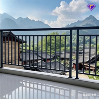 Garde-corps de balcon en acier galvanisé pour villa, clôture de toit extérieure, garde-corps de terrasse, main courante de protection fixée au sol
