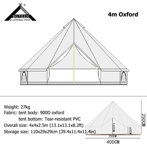 Tente de glamping Safari Lodge, <span class=keywords><strong>yourte</strong></span> mongole pour 2 personnes, imperméable, tissu Oxford 900D, pour hébergement <span class=keywords><strong>en</strong></span> resort - Product Image 5