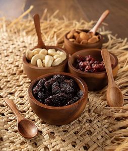 2024相思葫芦木碗调味品，圆形棕色木碗 - Product Image 6