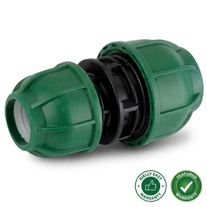 ข้อต่อลดขนาดแบบอัดแรงดัน SAP Ring Design PE/HDPE ท่อวัสดุ PP บริสุทธิ์ ขนาด 50*20 รุ่น SAP10025020 สำหรับการชลประทานทางการเกษตร - Product Image 1