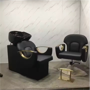 Juego de Muebles para Salón de Belleza Black Gold, Lavabo para Peluquería, Equipo de Peluquería, Silla de Estilismo, Lavacabezas - Product Image 5