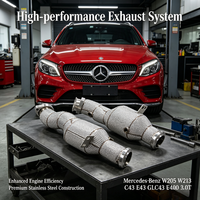 Collecteur d'échappement haute performance pour Mercedes Benz W205 W213 C43 E43 GLC43 E400 3.0T en acier inoxydable 304 avec isolation