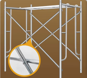 Système d'échafaudage en acier Q235 <span class=keywords><strong>de</strong></span> type H, robuste, galvanisé, design minimaliste pour la construction - Product Image 2