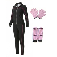 Ensemble de combinaison de sudation imperméable personnalisé OEM avec gants et chaussettes pour l'entraînement physique