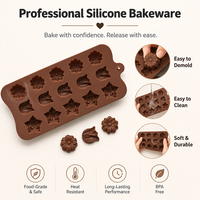 Cetakan Cokelat Silikon Motif Bunga, Cetakan Cokelat Silikon Banyak Lubang, Cetakan Permen Silikon Aman untuk Oven, Cetakan Praline Silikon untuk Pesta, Cetakan Permen Silikon Motif Mawar