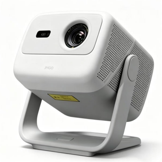 JMGO N1S 4K Tri Color Laser Gimbal Projector for Home Use 1600 CVIA High Brightness Ultra HD 4K Home Theater Projector
