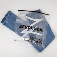 Sac de Shopping en plastique HDPE, personnalisation avec Logo imprimé personnalisé, pour marchandises, sac à fermeture éclair en PVC givré