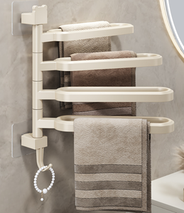 Accesorios de Baño para el Hogar y Hoteles, Estante Giratorio para Toallas, Soporte de Pared para Almacenamiento de Toallas - Product Image 5