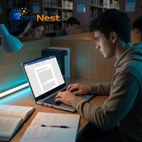 Portátil CoreNest de 14 Pulgadas, Quad Core, para Estudiantes, Intel N5100, Ligero, Ultra Delgado, para Estudiantes y Profesores