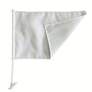 ผู้ผลิตโดยตรง รับผลิตธงโพลีเอสเตอร์แบบกำหนดเอง ธงเปล่าสำหรับติดกระจกรถยนต์ พร้อมก้านธงที่ไม่แตกหัก - Product Image 4