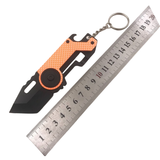 EDC Mini Pocket Knife Stainless Steel Foldable Keychain Zipper Tiny Box Opener Cutter Portable Utility Tool for Outdoor Use