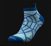 Chaussettes de sport professionnelles à la mode - Motif toile d'araignée jaune fluorescent, respirantes et à séchage rapide