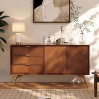 Buffet de cuisine moderne en bois massif avec panneaux décoratifs, écologique et facile à nettoyer