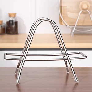 Stainless Steel Cutting Board Rack With Pot Lid Holder Multi Function Kitchen Organizer Countertop Storage Rack For Knife And - Product Image 3