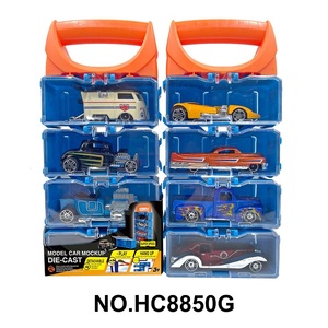 Caja de mano ABS 8 tipos de coches, 4 coches modelo de aleación de zinc fundido a presión deslizante al azar para niños - Product Image 2