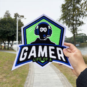 Borduurwerk Glitter <span class=keywords><strong>Patch</strong></span> Custom Groot Ijzer Op Dier Leeuw Tijger Draagt Chenille Patches - Product Image 1