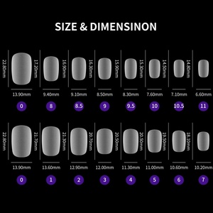 Plaques d'ongles mates sans trace, courtes, sans gravure, et capsules d'ongles artificiels pour la personnalisation en gros - Product Image 2