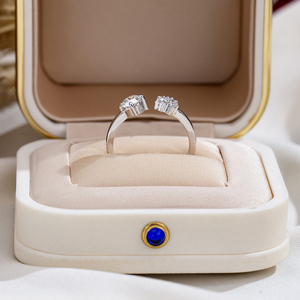 Bague de mariage pour femme Messi Jewelry MSR-2137 en or 18 carats avec diamant de laboratoire de forme ronde - Product Image 3