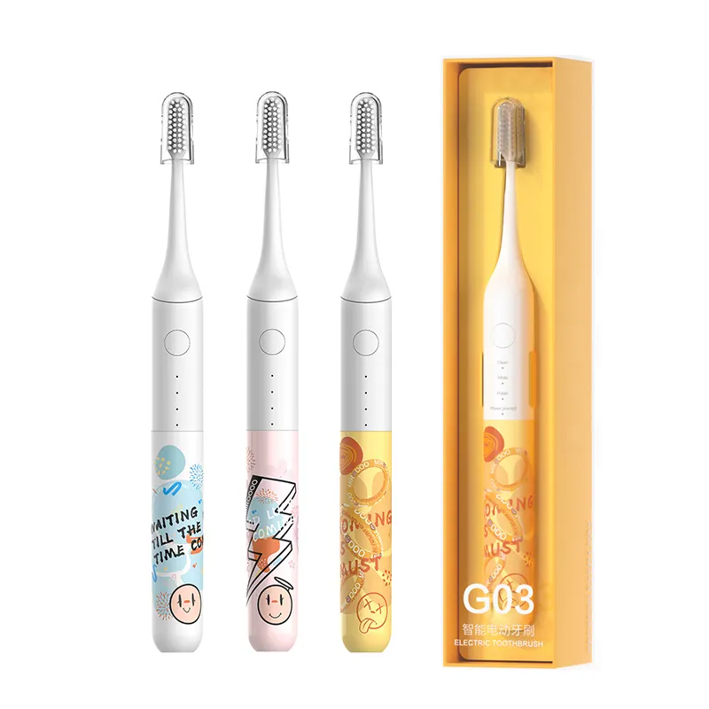 Hot sale Guangdong IPX7 waterproof Cleaning Teeth Ultrasonic Electric Toothbrush with Custom Private Logo