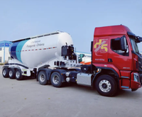 Semi-remorque citerne à ciment en acier en vrac avec 2/3/4 essieux, suspension pneumatique, capacité de charge supérieure à 60 tonnes, camion lourd