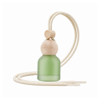 Diffuseur de parfum pour voiture en verre mat personnalisé avec couvercle, flacon vide de luxe pour diffuseur à bâtonnets, vente en gros