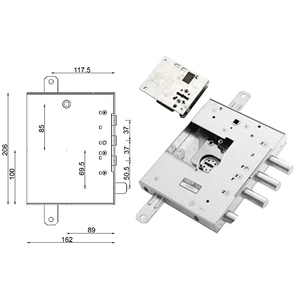 MOTTURA LAF49404 #   Serratura Intelligente per Porta Blindata a Doppia Mappa con Blocco Sinistro Italia - Product Image 1