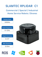 Sensor LiDAR SLAMTEC RPLIDAR C1 TOF Jangkauan 12m 360° °   Modul Pemindaian untuk Pemetaan Robot, Navigasi, dan Penghindaran Rintangan