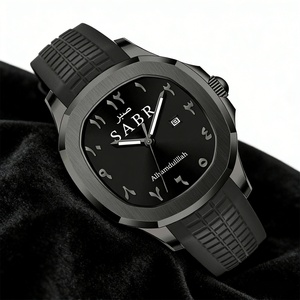 SABR Black Arabic Numerals Quartz <b>Watch</b> Men's Calendar Alloy <b>Case</b> <b>Watch</b> Waterproof Wholesale - Product Image 1