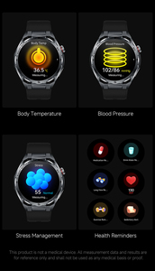 Reloj Inteligente Deportivo de Acero Inoxidable ET474 IP68 Resistente al Agua con Linterna, ECG, Monitor de Frecuencia Cardíaca y Presión Arterial - Product Image 3