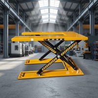 Plataforma Elevadora Hidráulica Estacionaria en Forma de U de Perfil Ultrabajo para Carga y Descarga de Palés en Almacenes