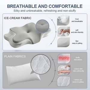 Adjustable Therapeutic Ergonomic Sleep Wave Shape <b>Bed</b> Contour Cervical Gel 100% Memory Foam <b>Pillow</b> - Product Image 5
