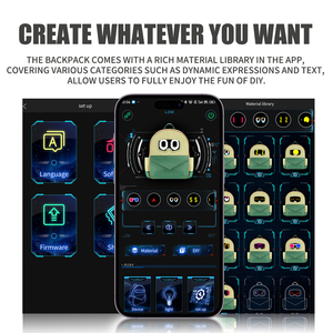 LOY Mochila Sac à dos pour enfants étanche App Control Led Flexible Con Luces Led Inteligente Sac a dos Led Enfant Super Bright - Product Image 5