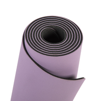 Tapis de yoga en caoutchouc et cuir PU givré, antidérapant, écologique, violet, personnalisé, mat, absorbant les chocs, nouvelle conception, largeur 80 cm