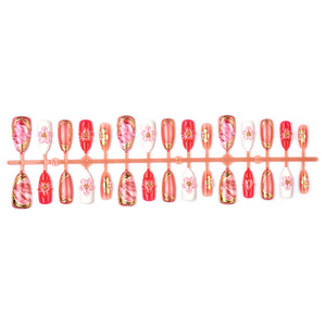 10 <span class=keywords><strong>Uñas</strong></span> Postizas Acrílicas 3D Pre-Diseñadas Hechas a Mano, Diseño <span class=keywords><strong>de</strong></span> Corazón <span class=keywords><strong>de</strong></span> Cereza, Kit <span class=keywords><strong>de</strong></span> <span class=keywords><strong>Uñas</strong></span> para Mujer, Tamaño Pequeño - Product Image 6