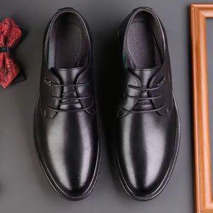 Chaussures Oxford en Cuir Véritable pour Hommes, Style Business Décontracté, Bout Fermé, Nouveauté 2025, Style Britannique, à Lacets, pour Pieds Larges, Antidérapantes - Product Image 5