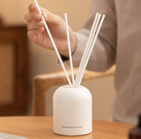 Diffuseur d'huiles essentielles d'aromathérapie en rotin sans feu de luxe de 150ml pour la maison et le bureau Diffusion de roseau parfum idée cadeau de luxe