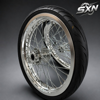 Kit de roues Supermoto électriques Sur-Ron Light Bee LBX 17 pouces en aluminium CNC chromé argenté de qualité supérieure, pièces de mise à niveau