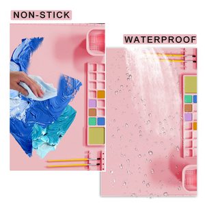 Customized <b>Silicone</b> Art Pad Drawing Resin <b>Silicone</b> Craft <b>Mat</b> With Cup <b>Silicone</b> Painting Craft <b>Mat</b> for Kids - Product Image 6